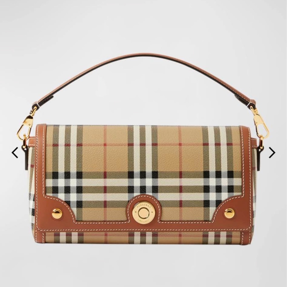 Burberry Brown Plaid Shoulder Bag
